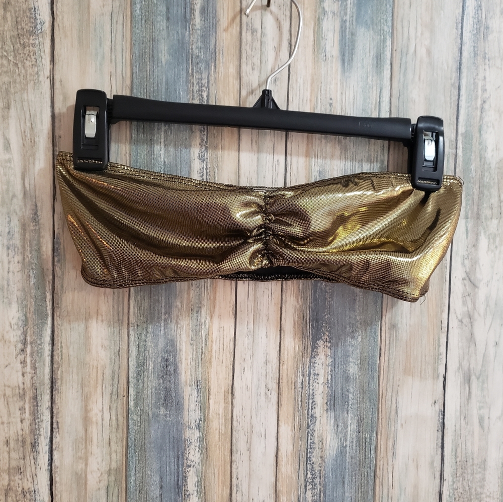 Gold and Black Bralette